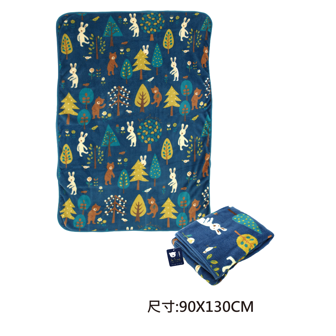 法國兔珊瑚絨毯森林-90*130cm-PP袋