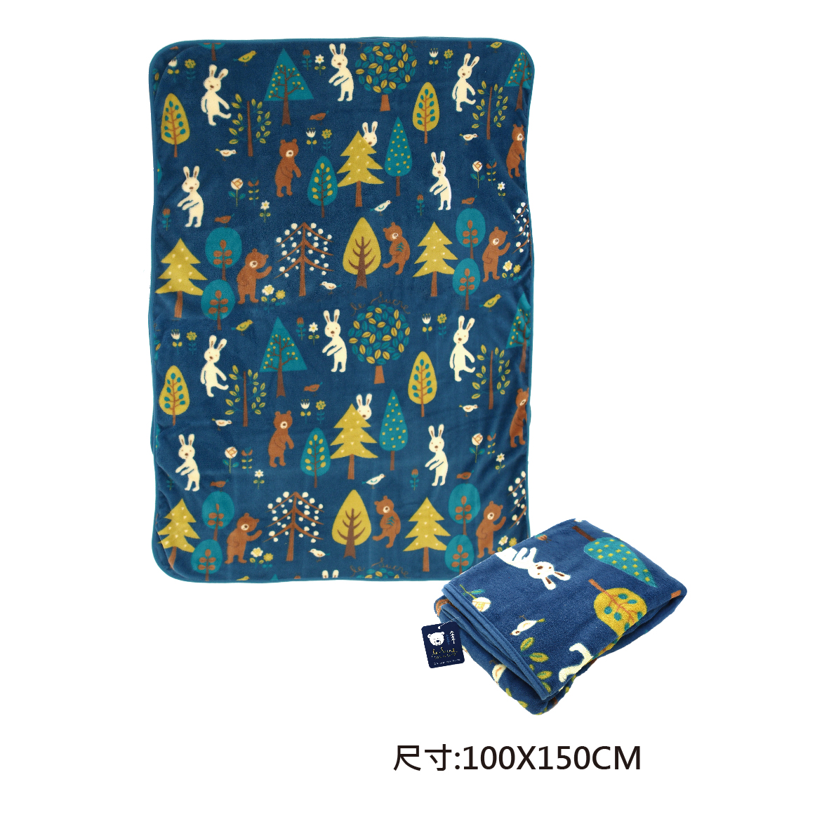 法國兔珊瑚絨毯森林-100*150cm-PP袋
