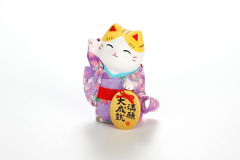 錦彩小判招財貓-如願