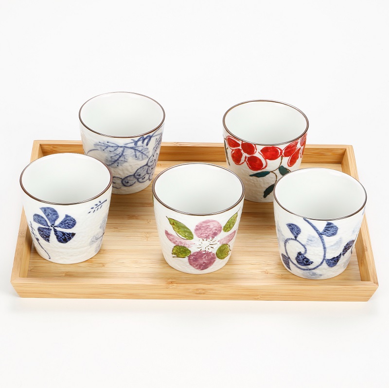日式手繪茶杯組-五入