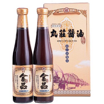 丸莊黑豆金品禮盒組-黑豆蔭油清420ml+黑豆蔭油膏420ml(最低訂購量6組/箱)