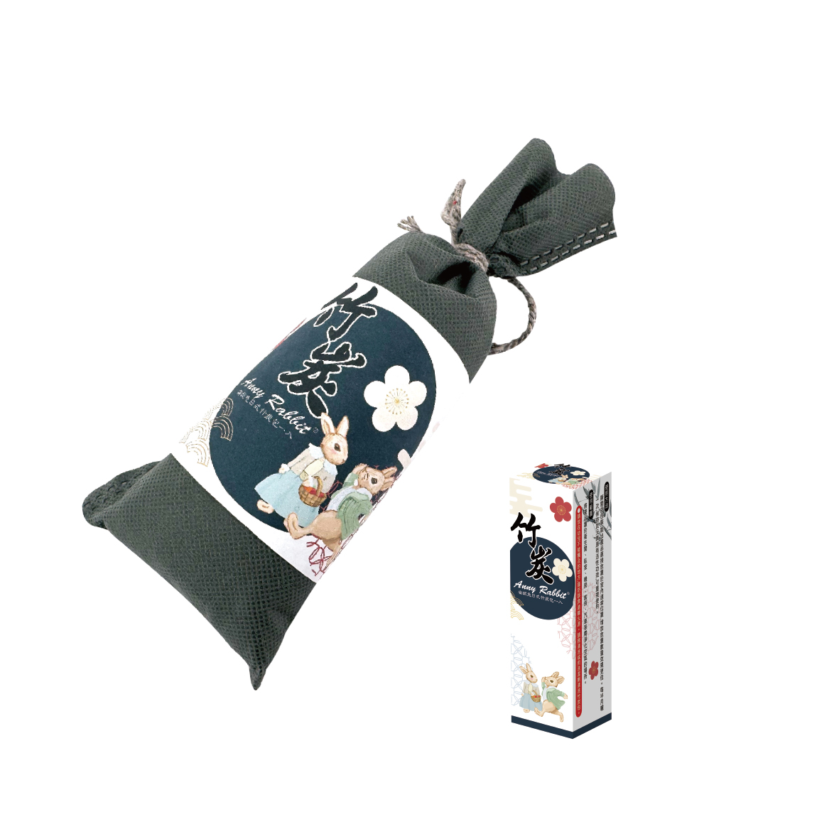 安妮兔-日式竹炭包1入(盒裝)