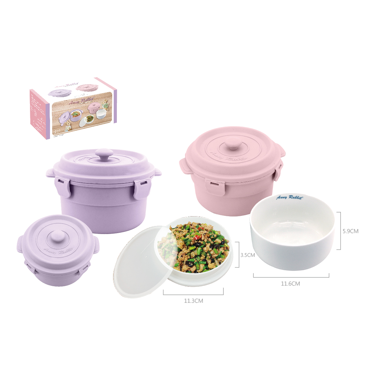 安妮兔鑄鐵造型便當二入禮盒A