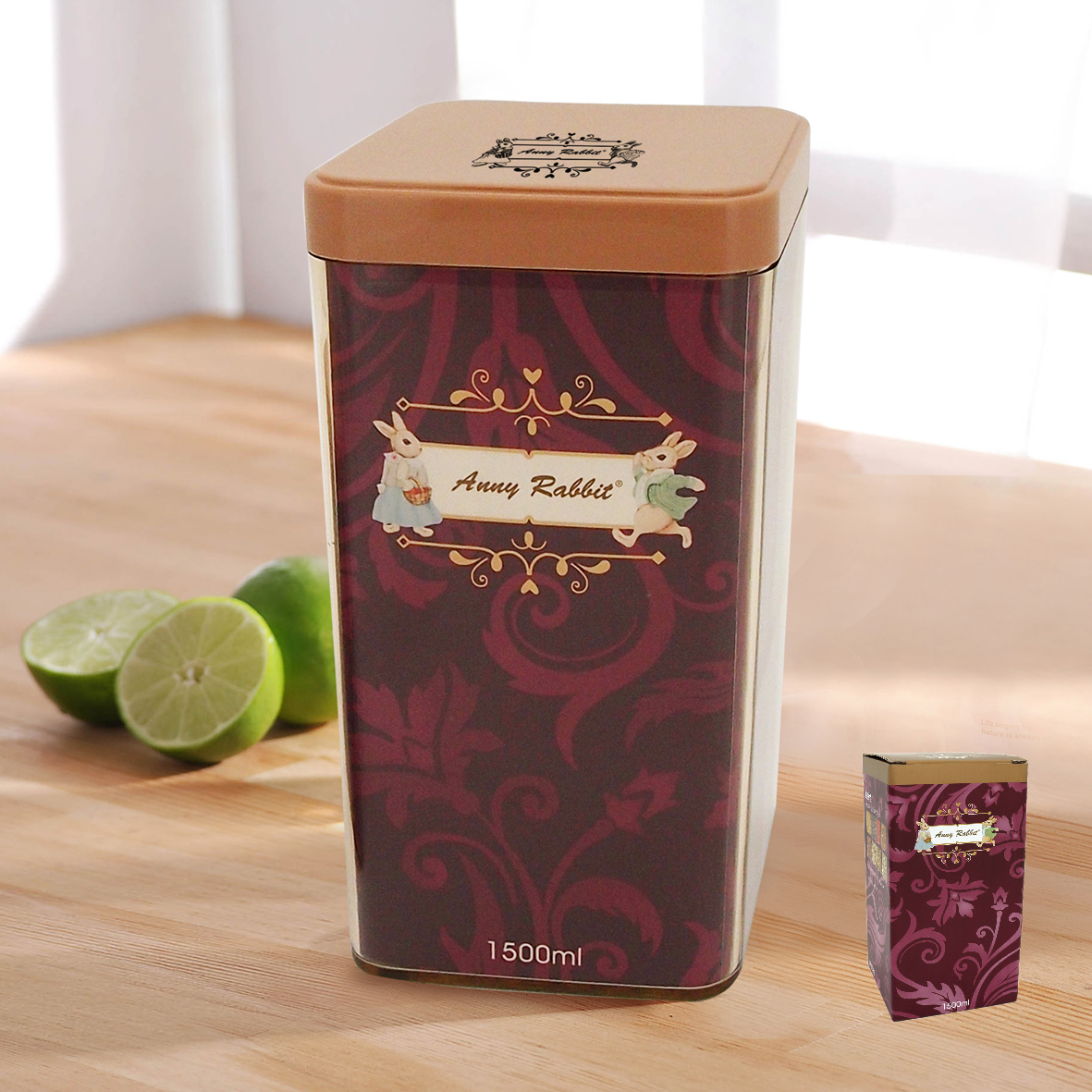 安妮兔透亮儲物罐1500ML