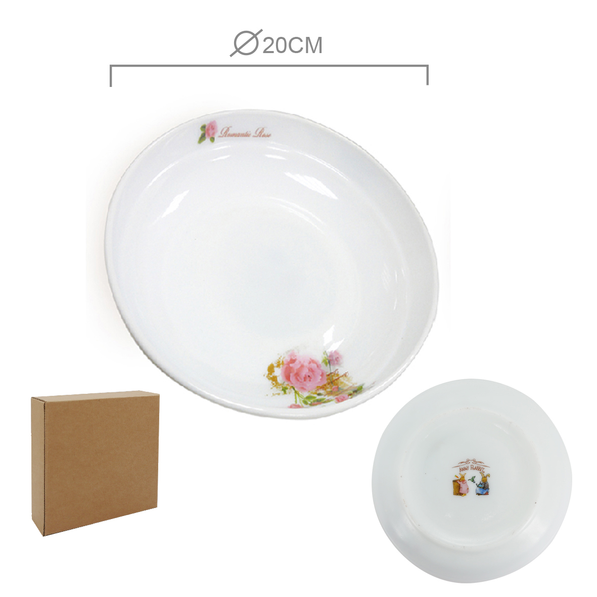 安妮兔玫瑰強化菜盤1入