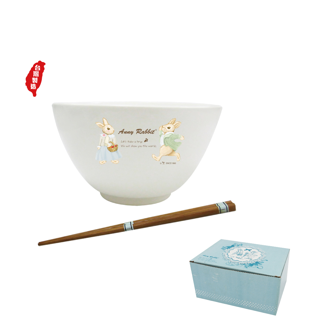 安妮兔6"台製點心碗附筷